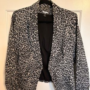 White House black market animal print jacket